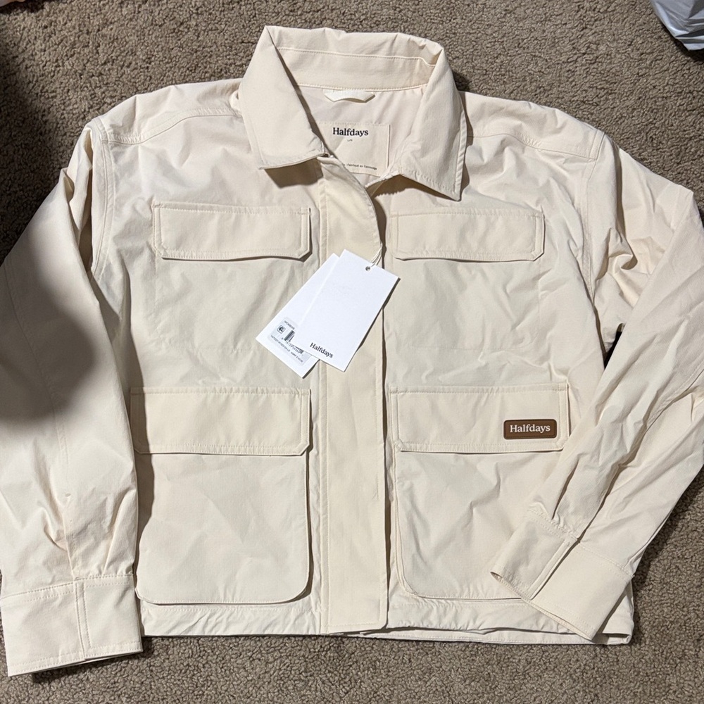 NWT Halfdays Cream Utility Jacket for Women